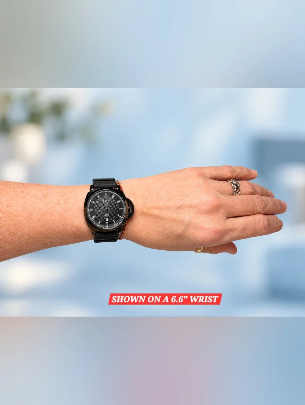 Centro Milano - Marino Notte Men’s Watch - 42mm Black - Magnetic Silicone Strap